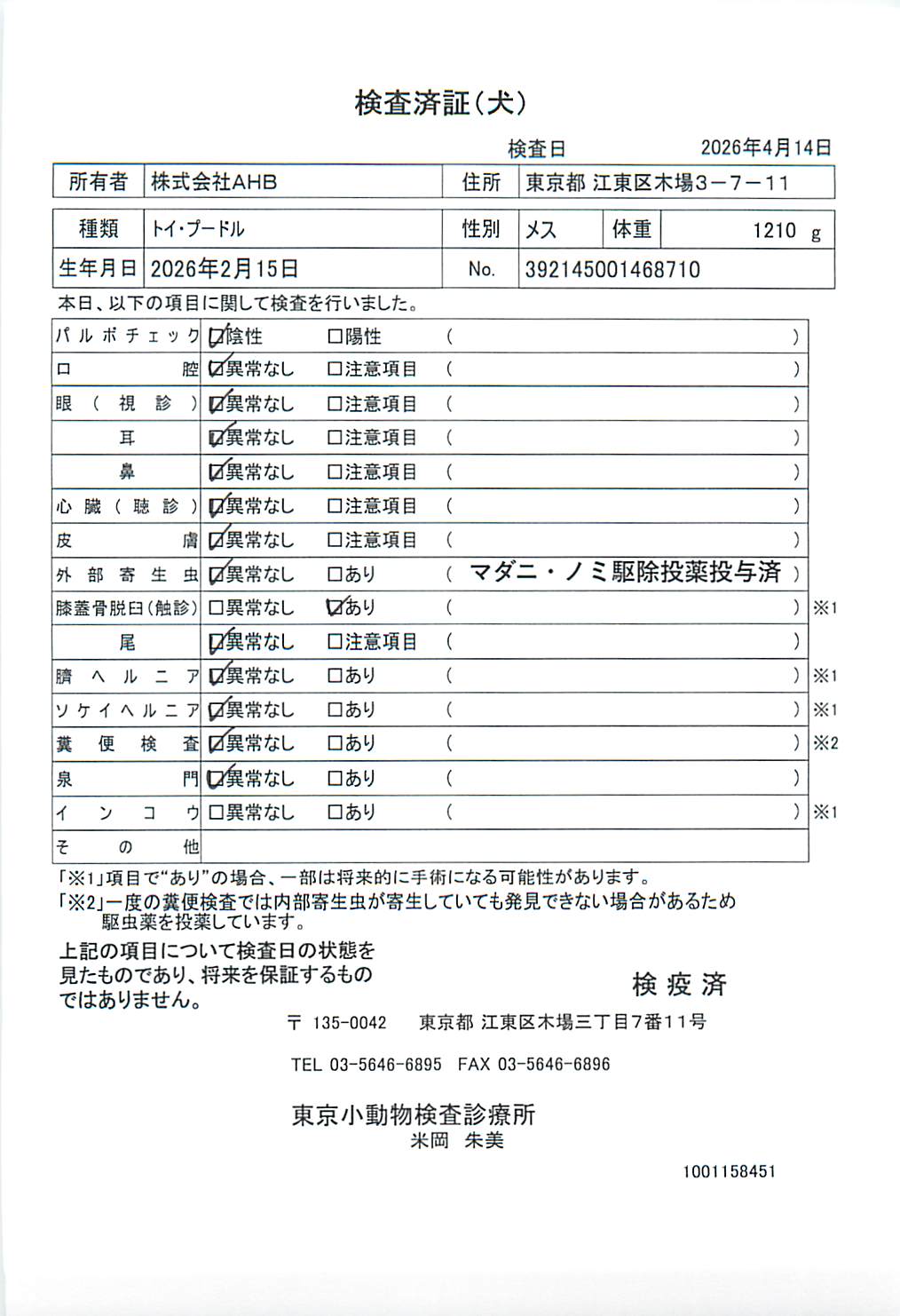 トイ・プードル