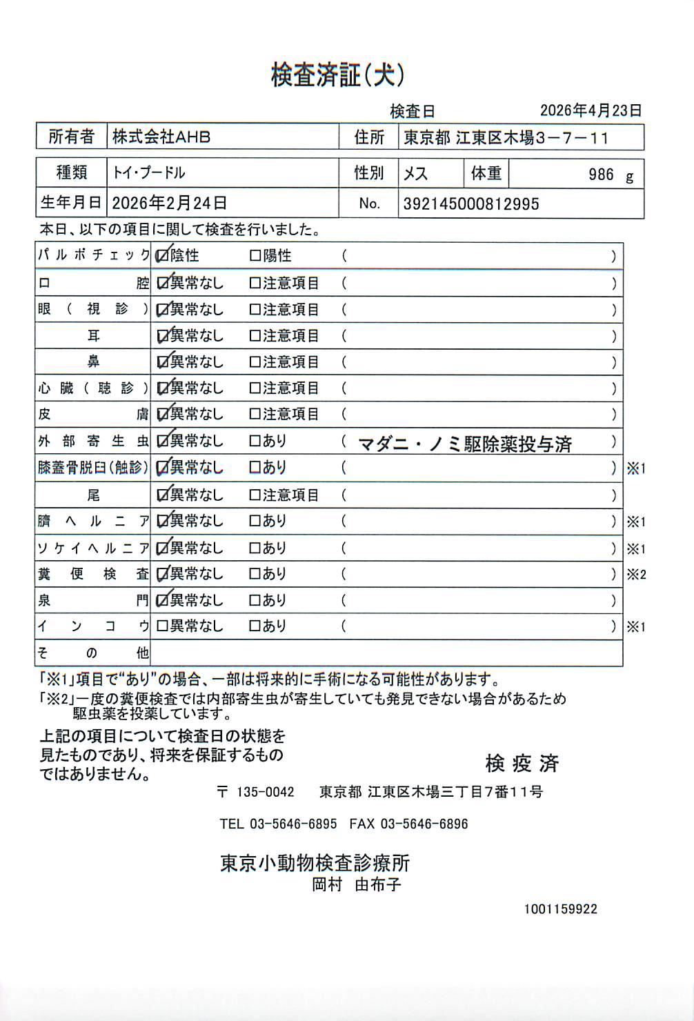 トイ・プードル
