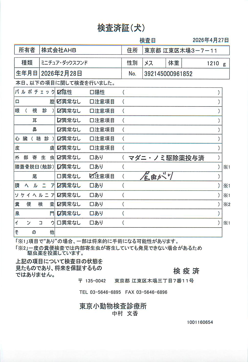 ミニチュア・ダックスフンド