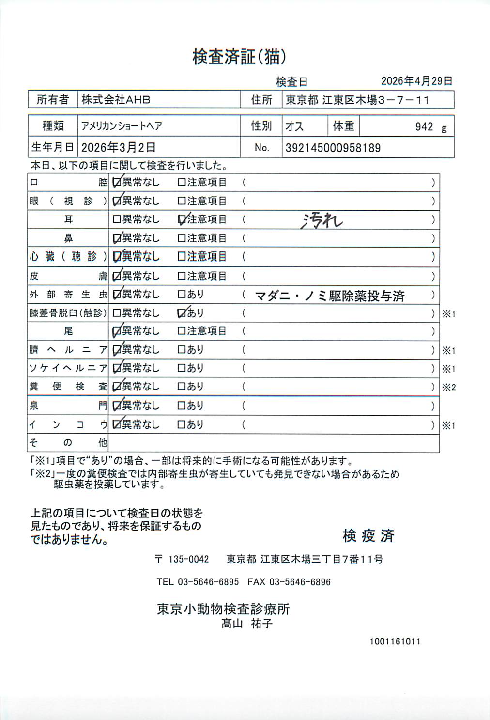 アメリカンショートヘア