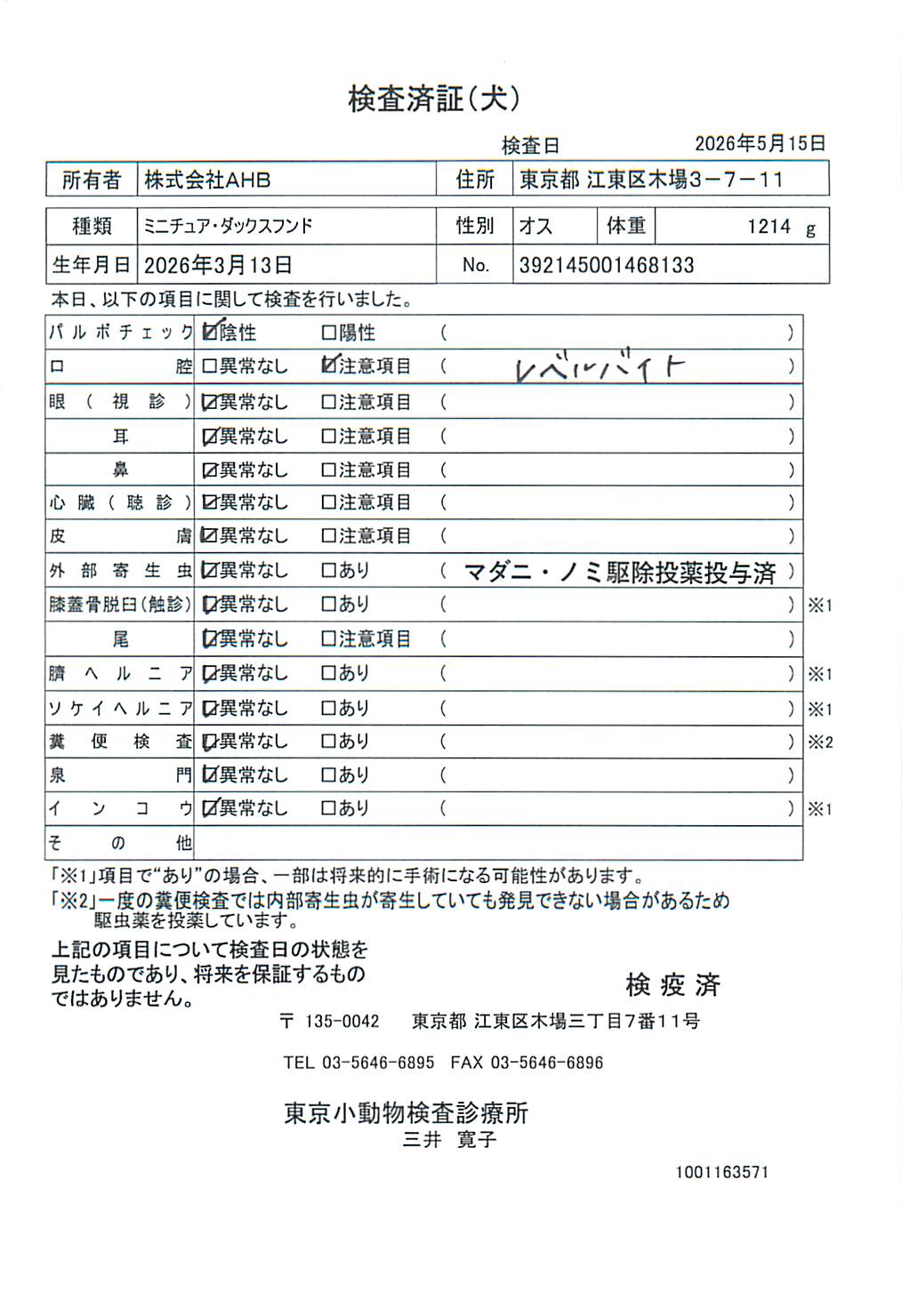 ミニチュア・ダックスフンド