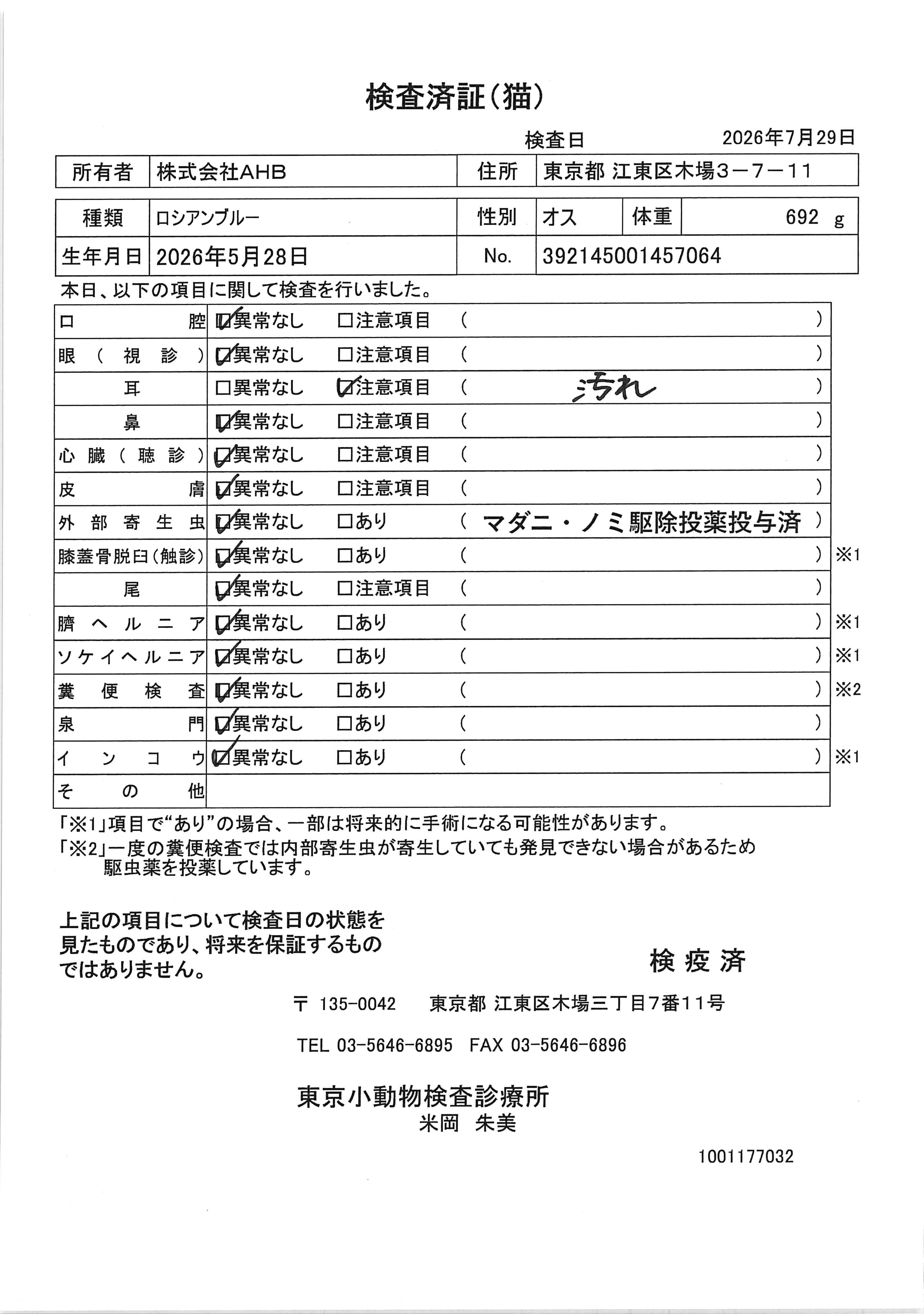ロシアンブルー