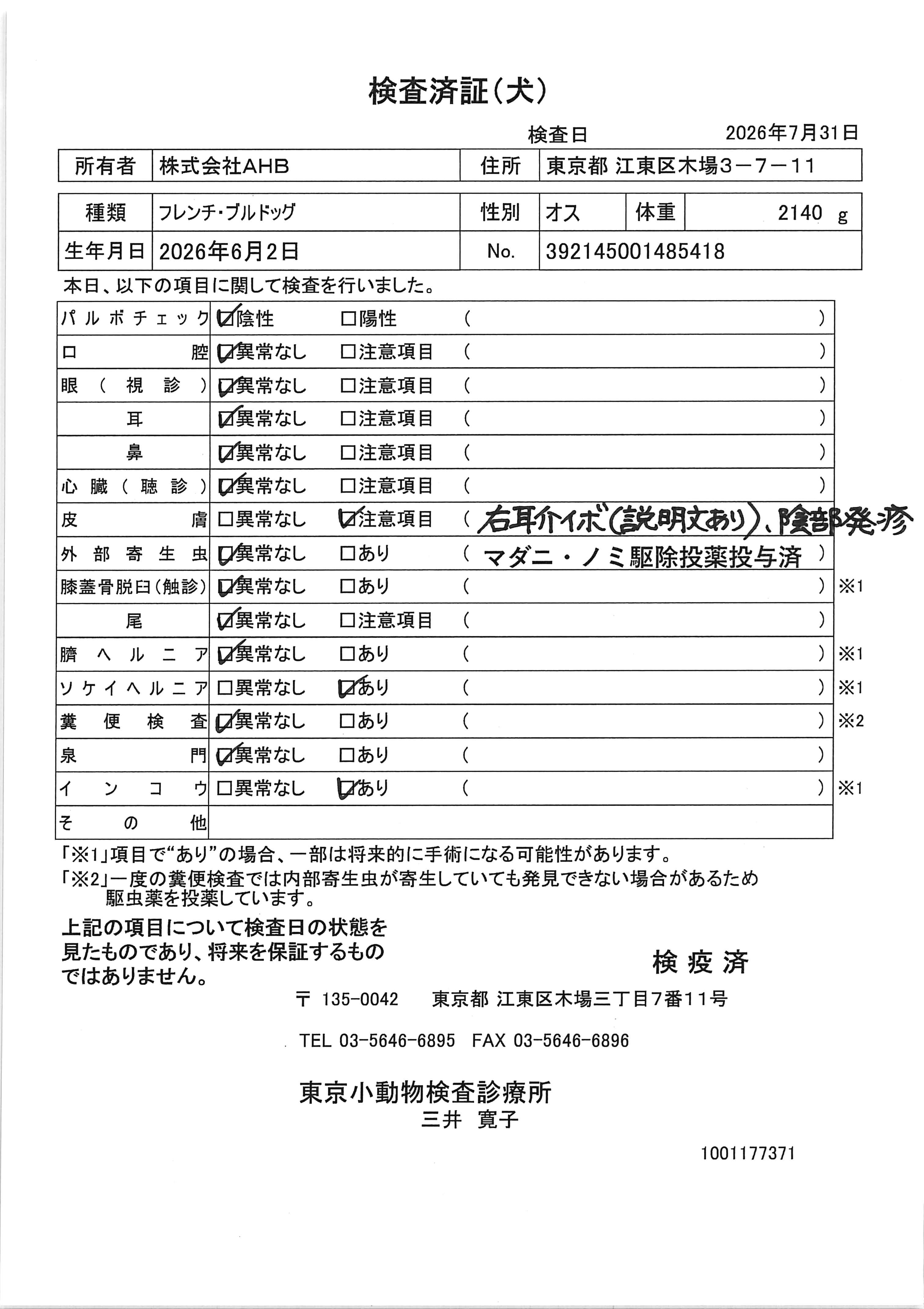 フレンチ・ブルドッグ