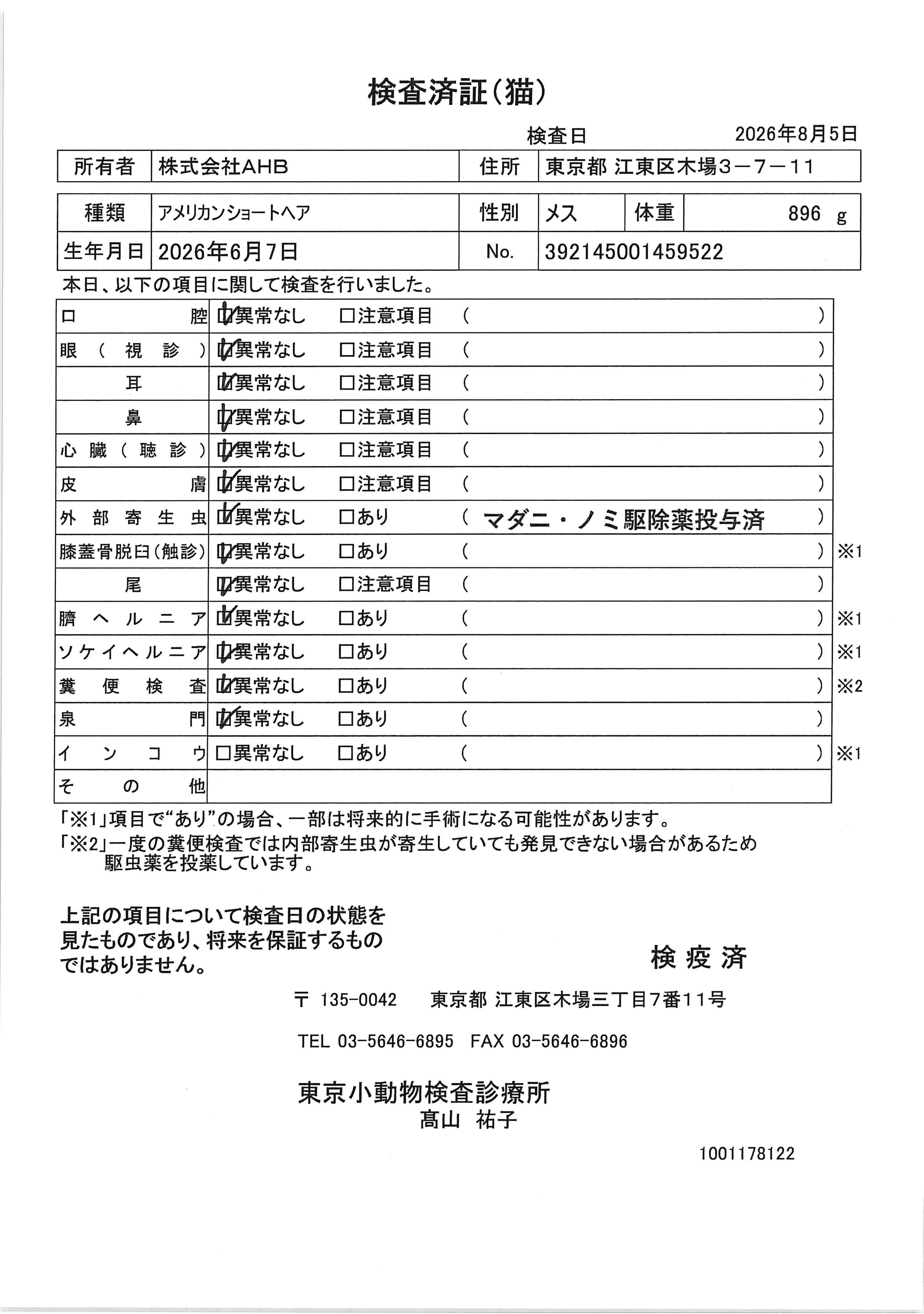 アメリカンショートヘア