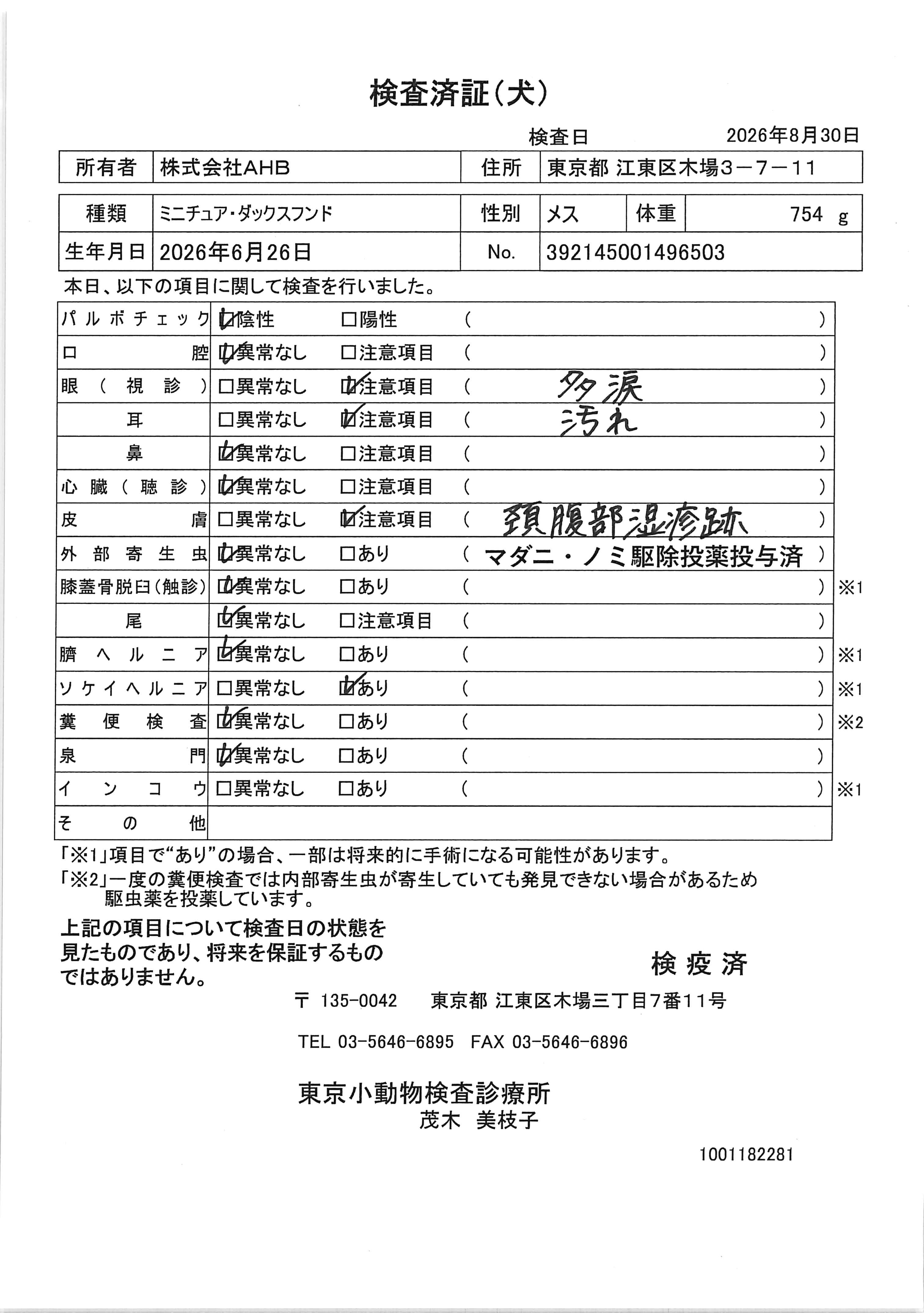 ミニチュア・ダックスフンド