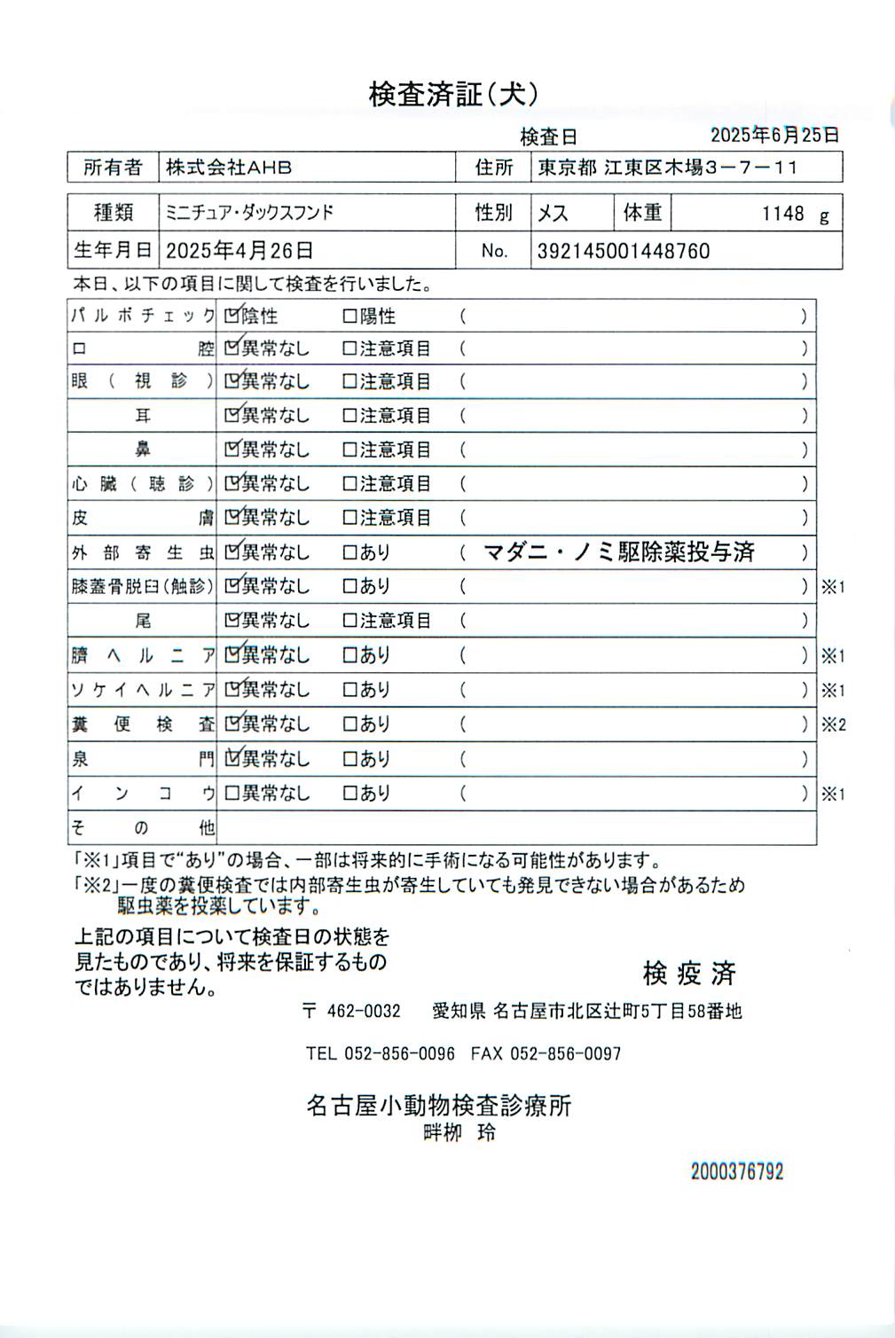 ミニチュア・ダックスフンド