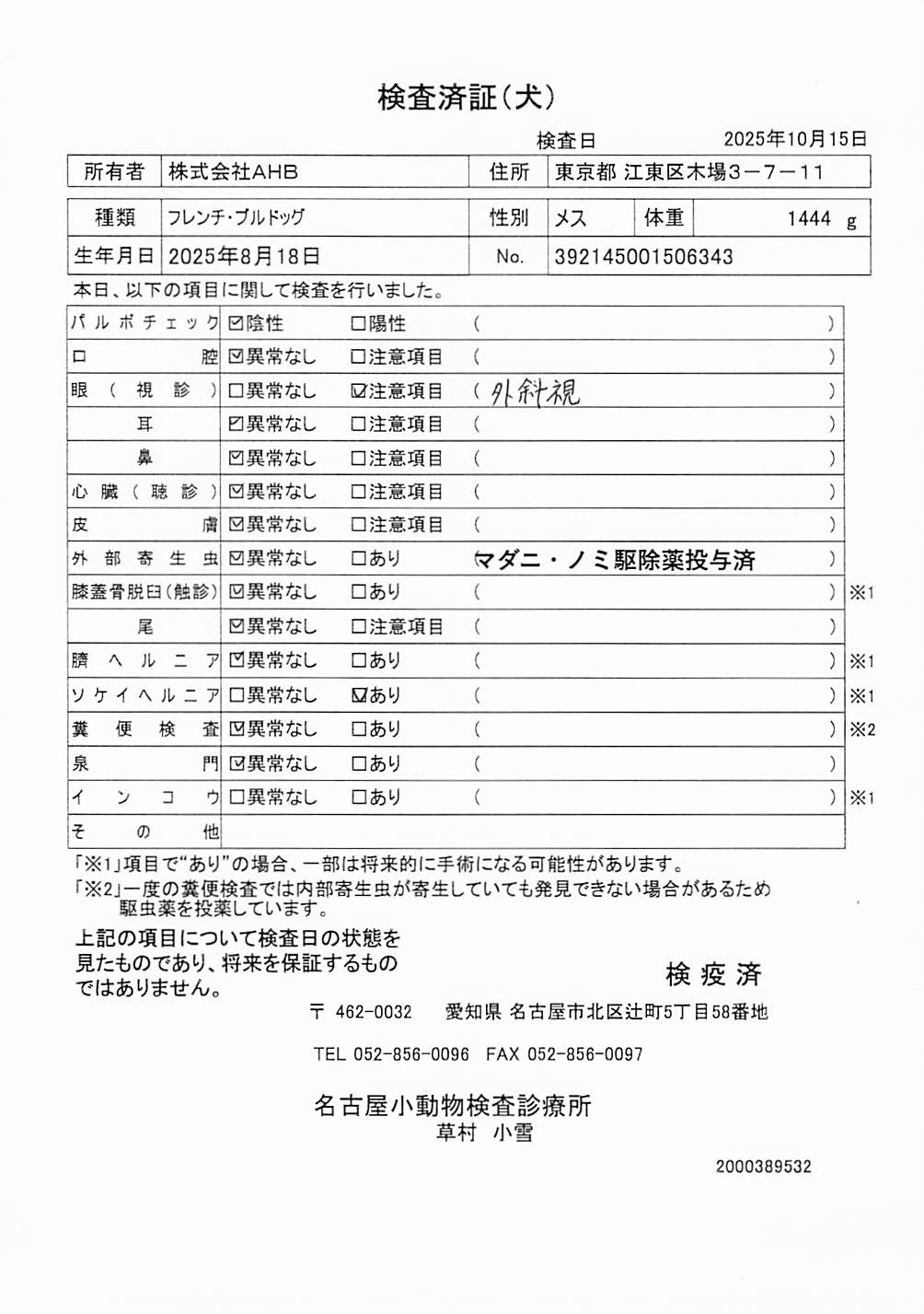 フレンチ・ブルドッグ