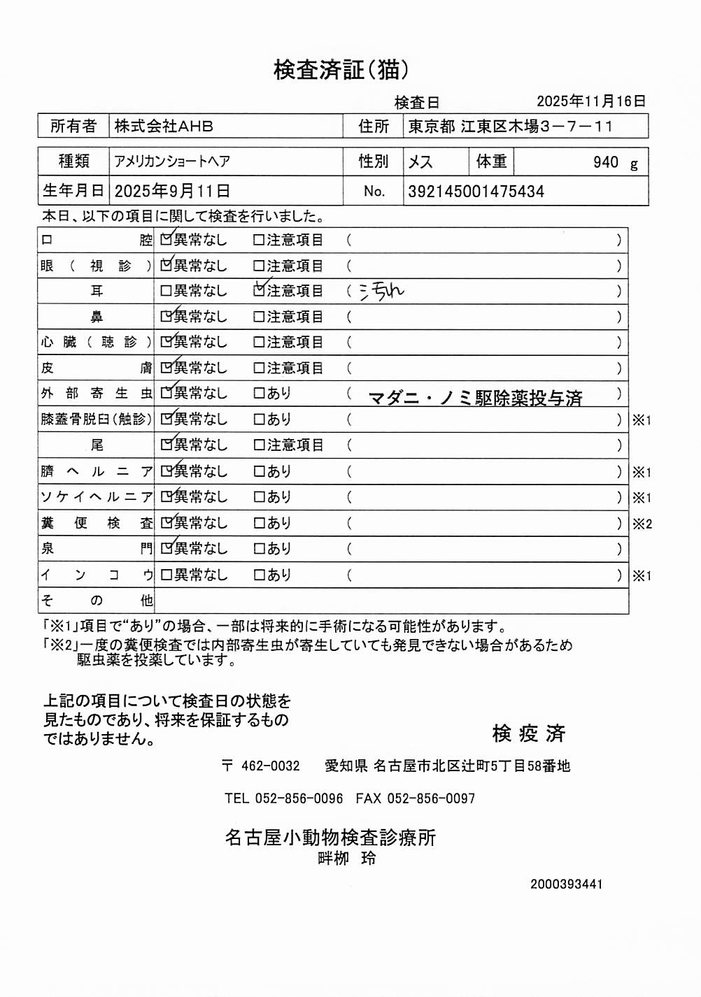 アメリカンショートヘア