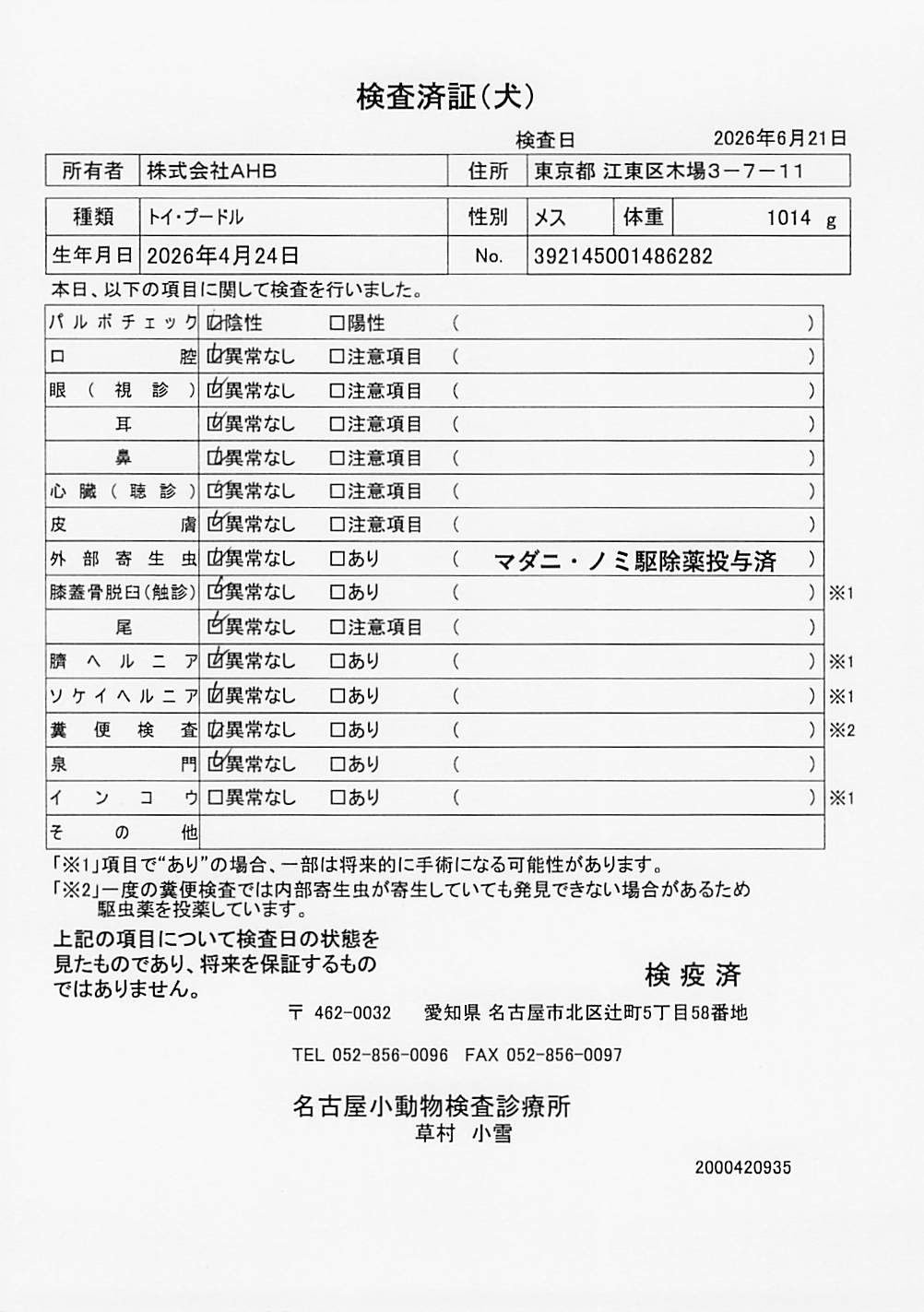 トイ・プードル