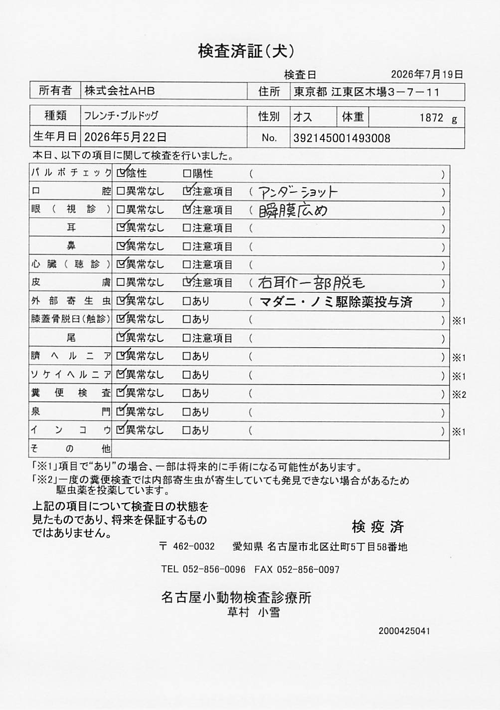 フレンチ・ブルドッグ