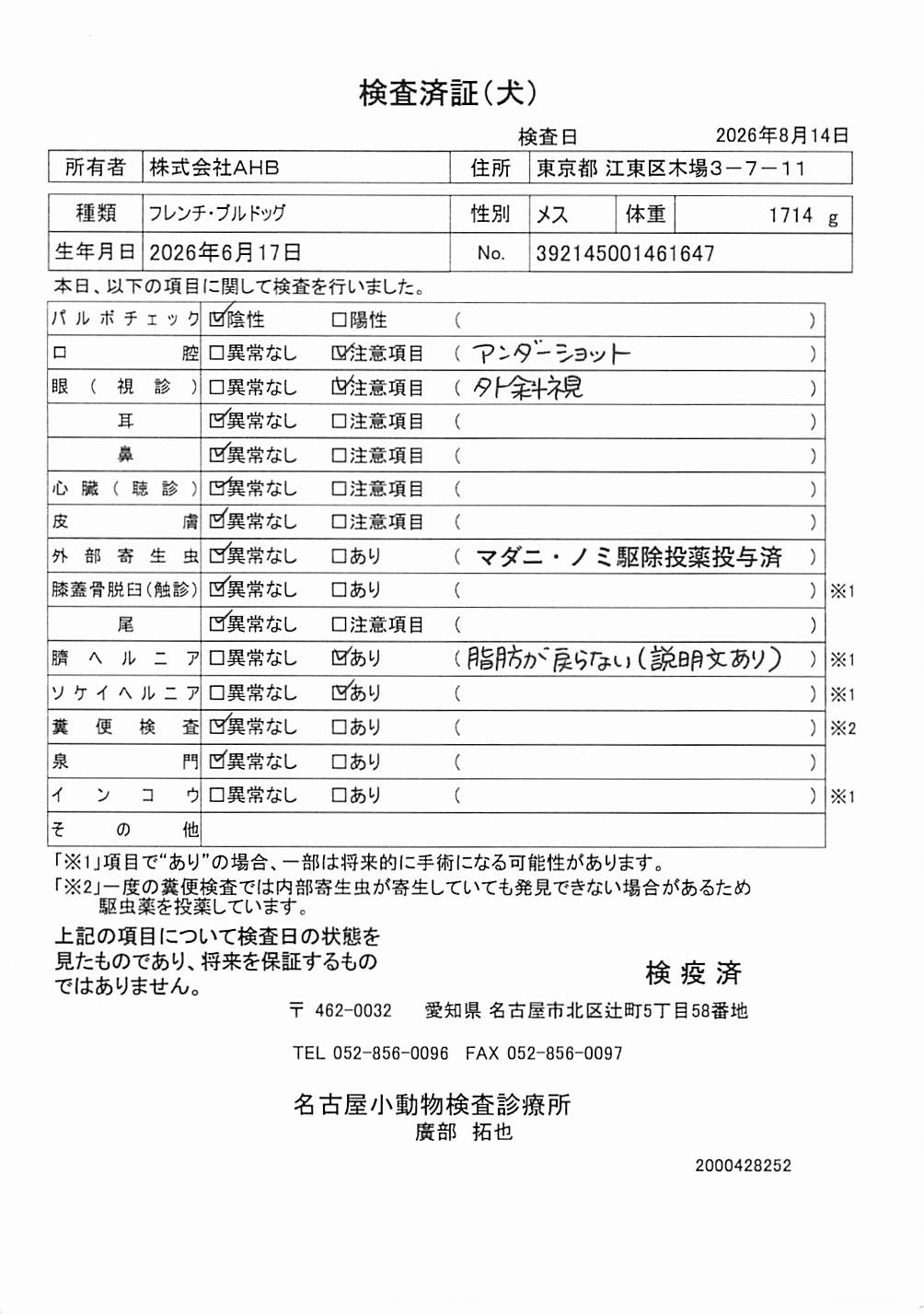 フレンチ・ブルドッグ