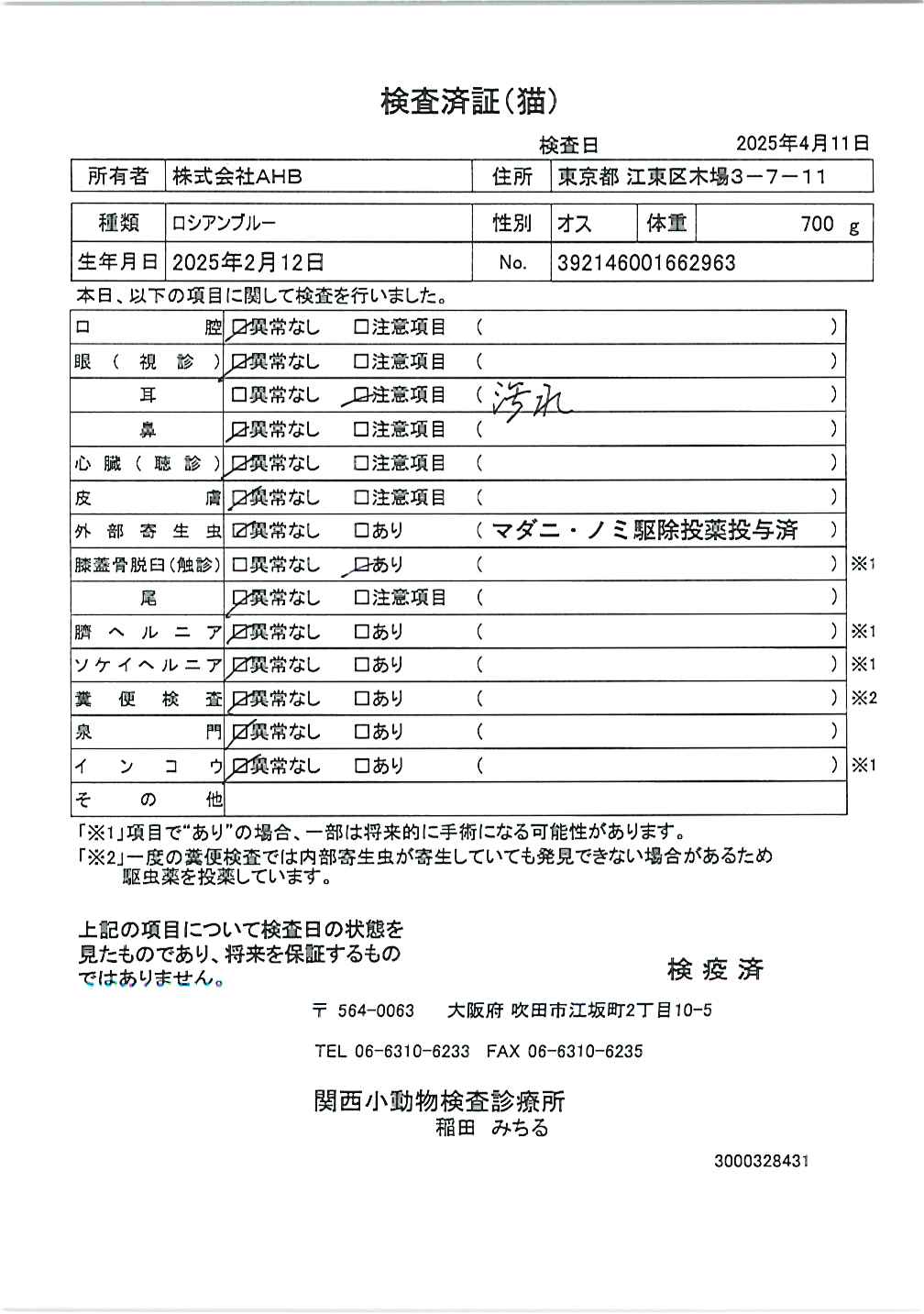 ロシアンブルー