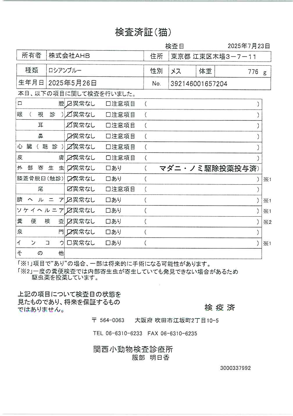 ロシアンブルー