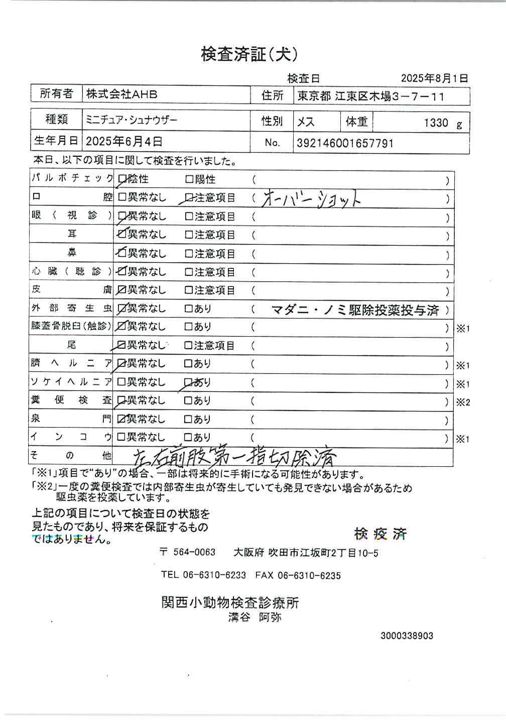 ミニチュア・シュナウザー