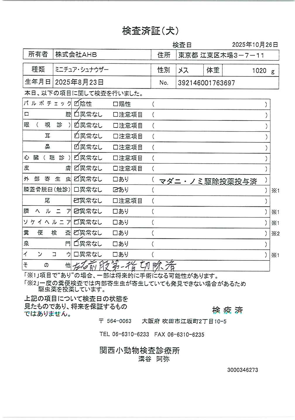ミニチュア・シュナウザー