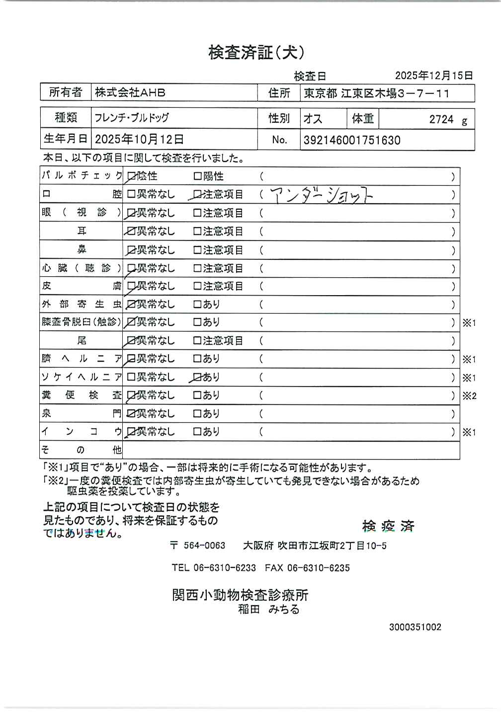 フレンチ・ブルドッグ