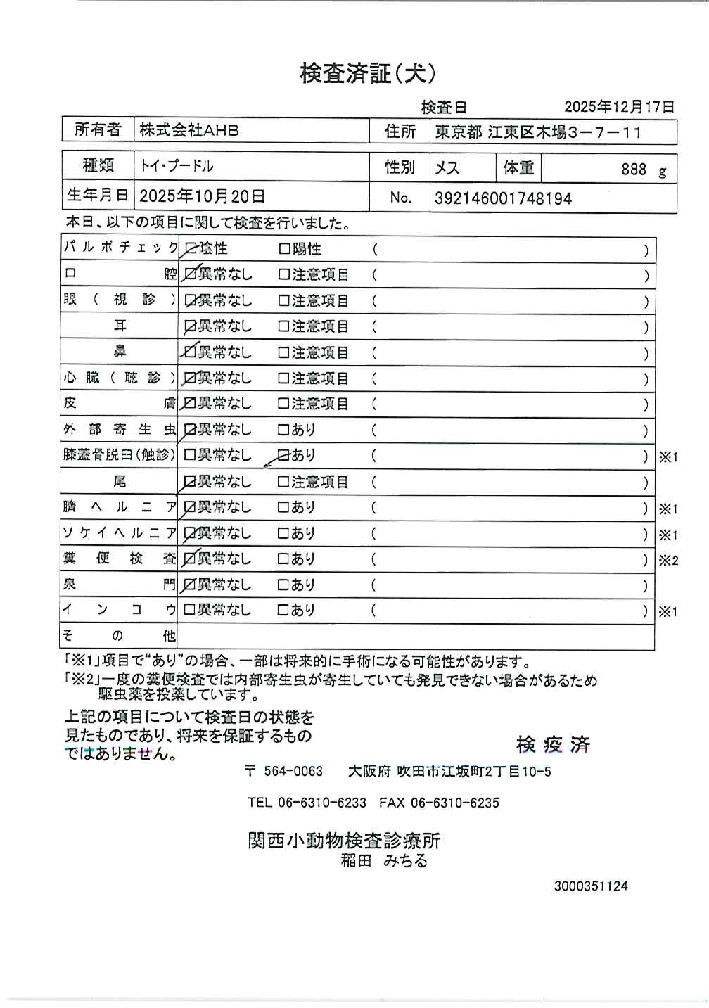 トイ・プードル