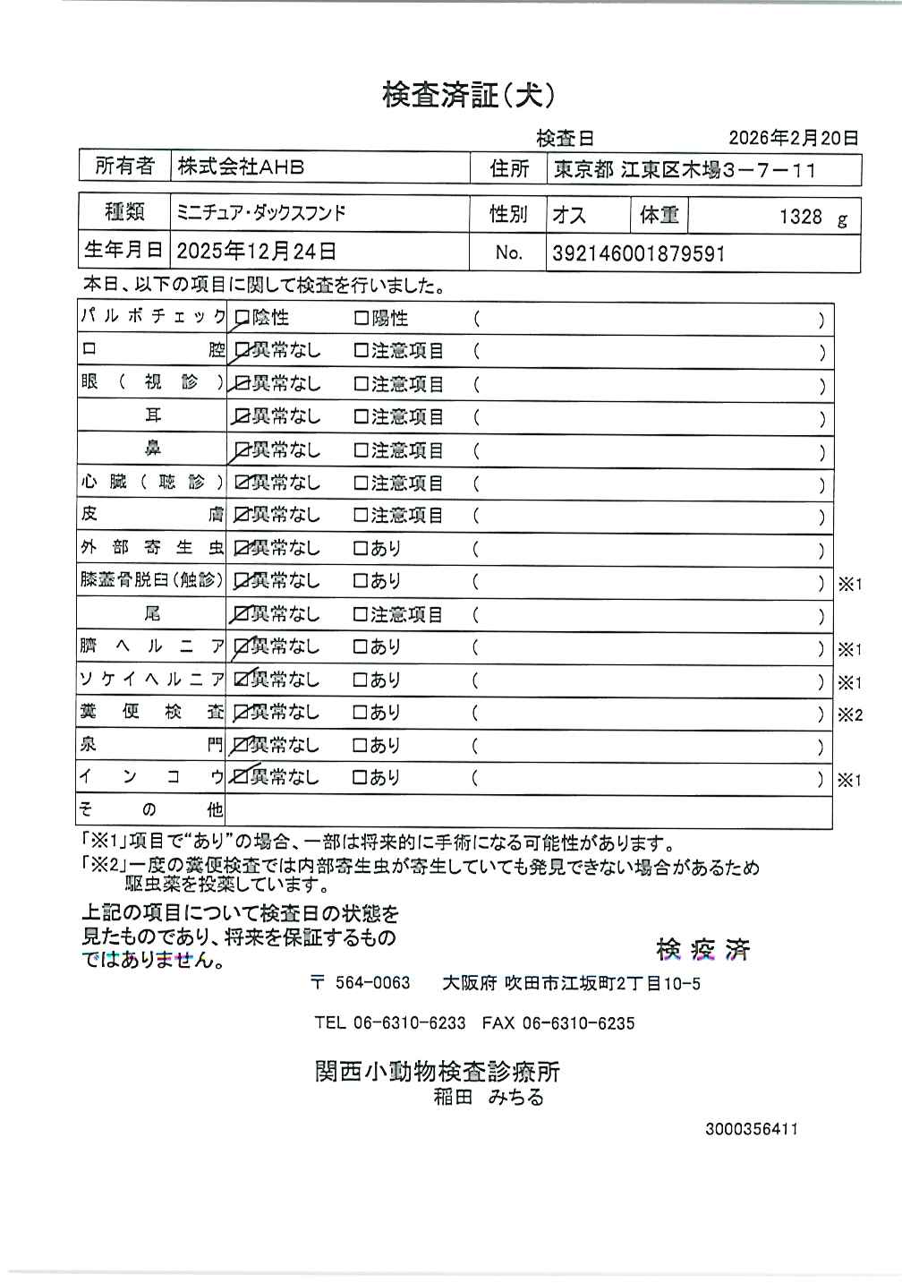 ミニチュア・ダックスフンド