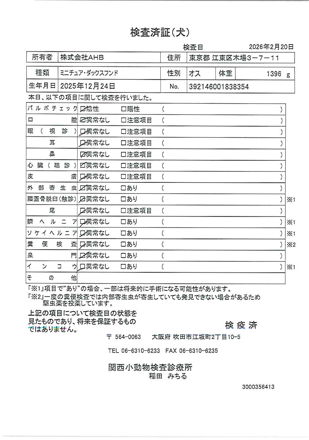 ミニチュア・ダックスフンド