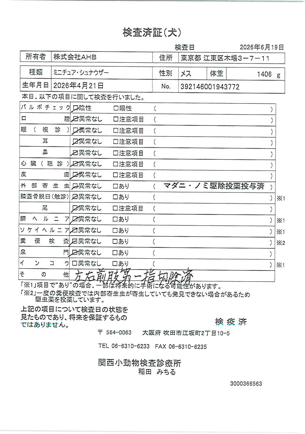 ミニチュア・シュナウザー