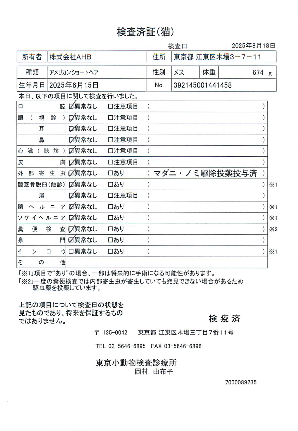 アメリカンショートヘア