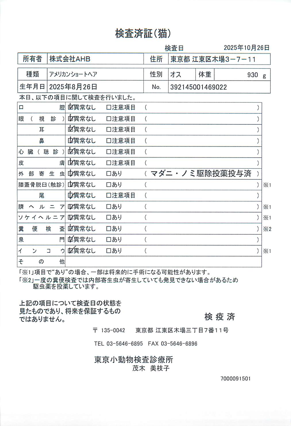アメリカンショートヘア