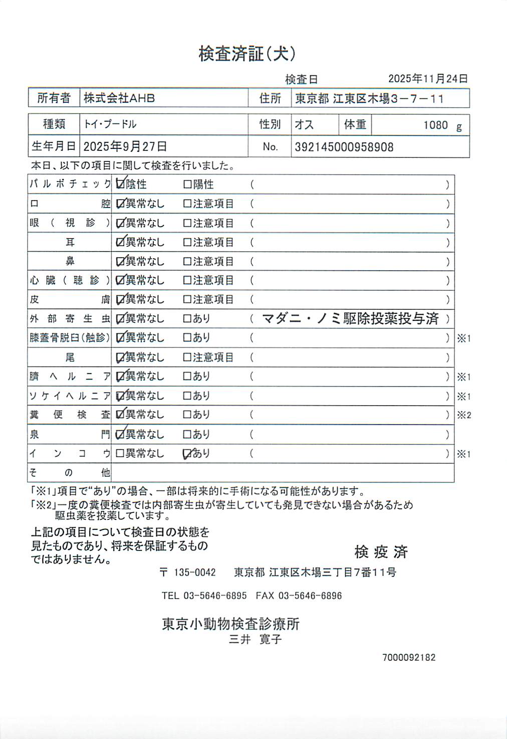 トイ・プードル