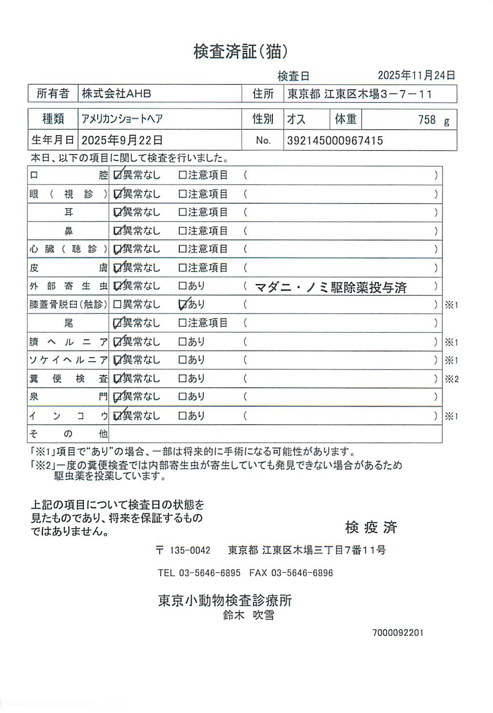 アメリカンショートヘア