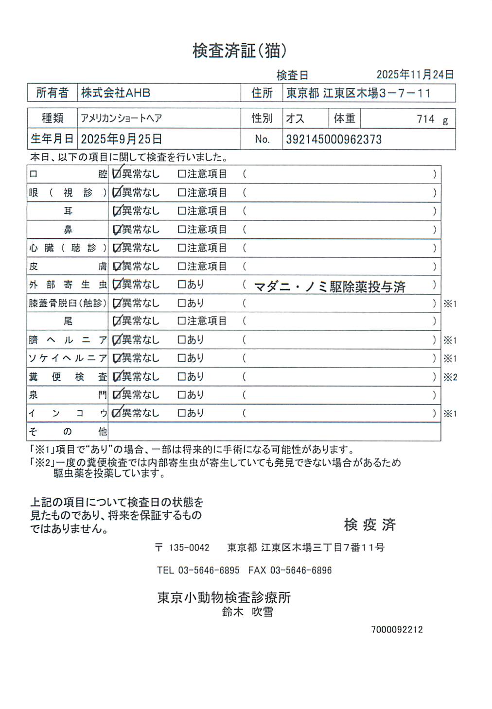 アメリカンショートヘア