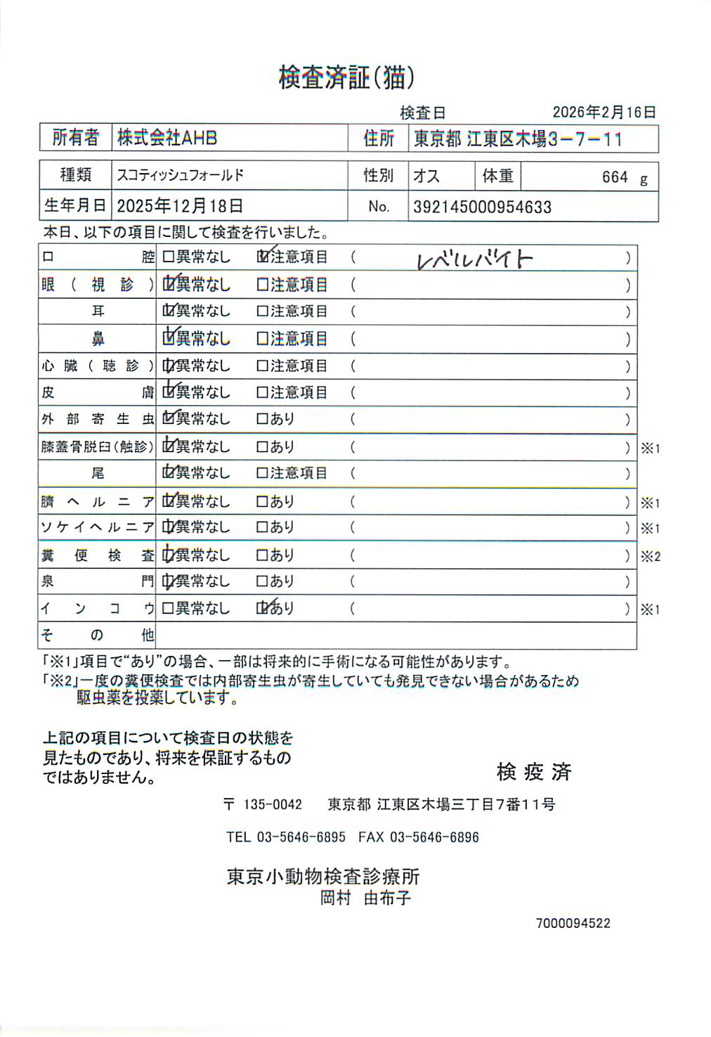 スコティッシュフォールド