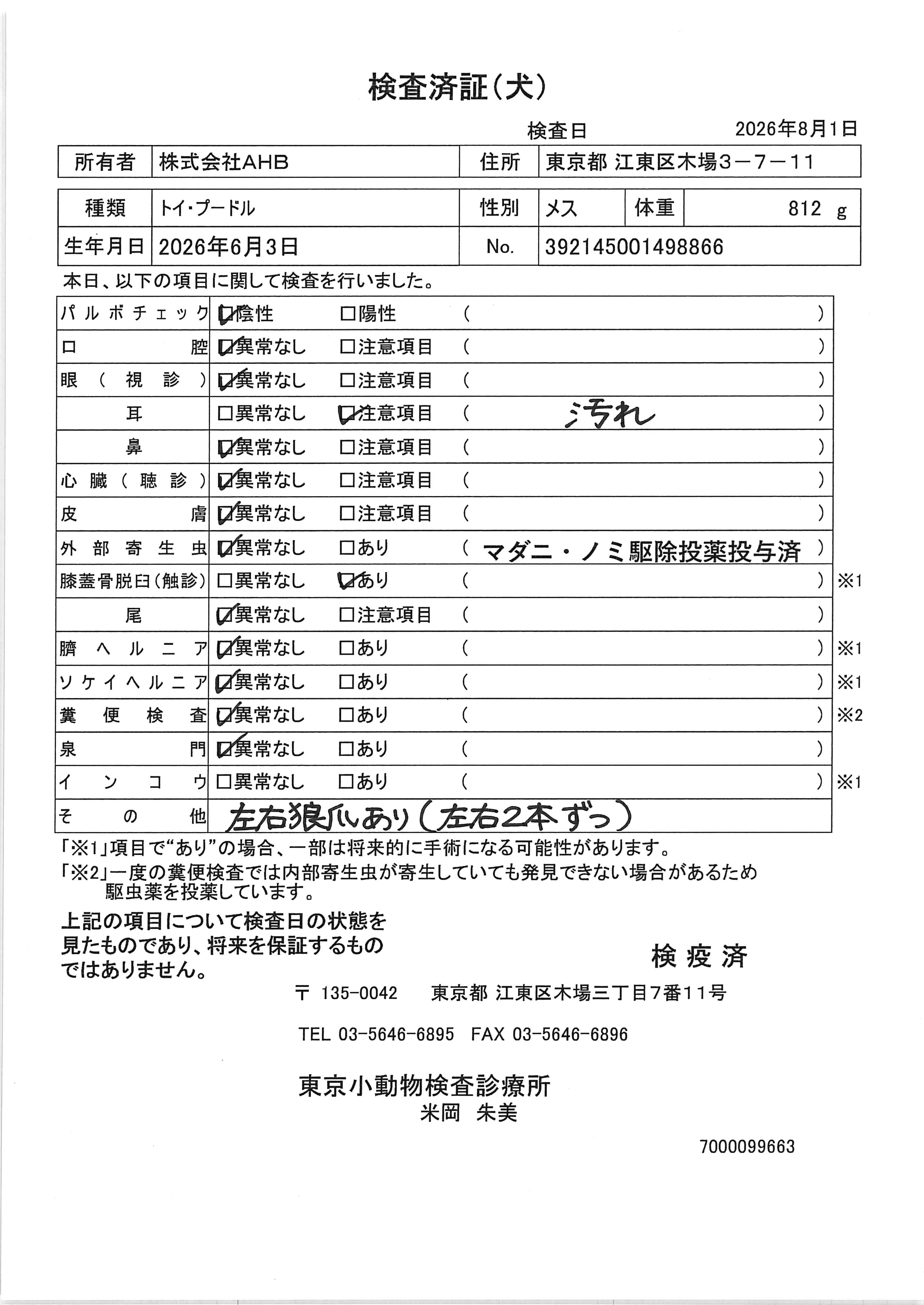 トイ・プードル