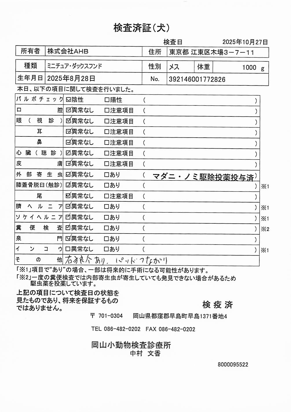 ミニチュア・ダックスフンド