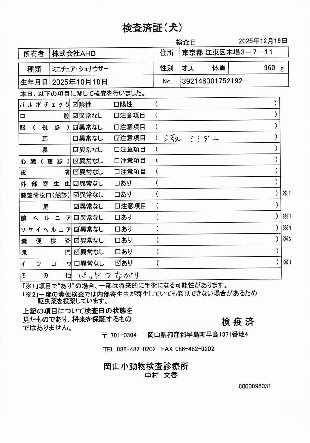 ミニチュア・シュナウザー