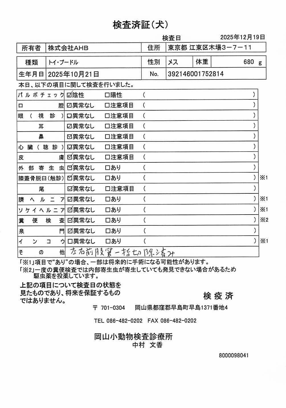 トイ・プードル