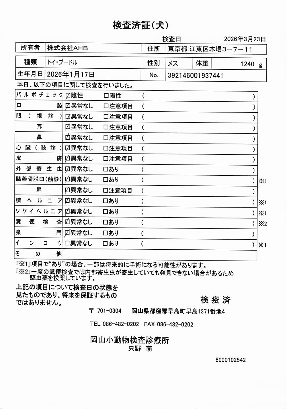 トイ・プードル