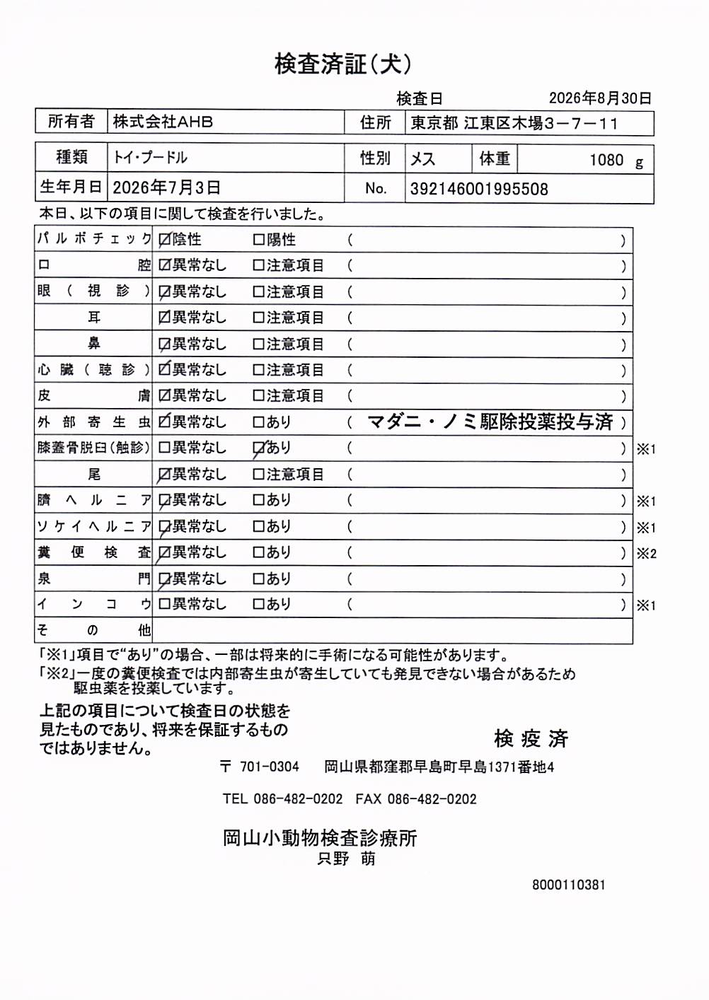 トイ・プードル