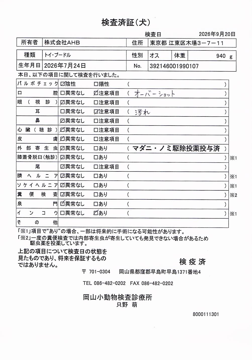 トイ・プードル