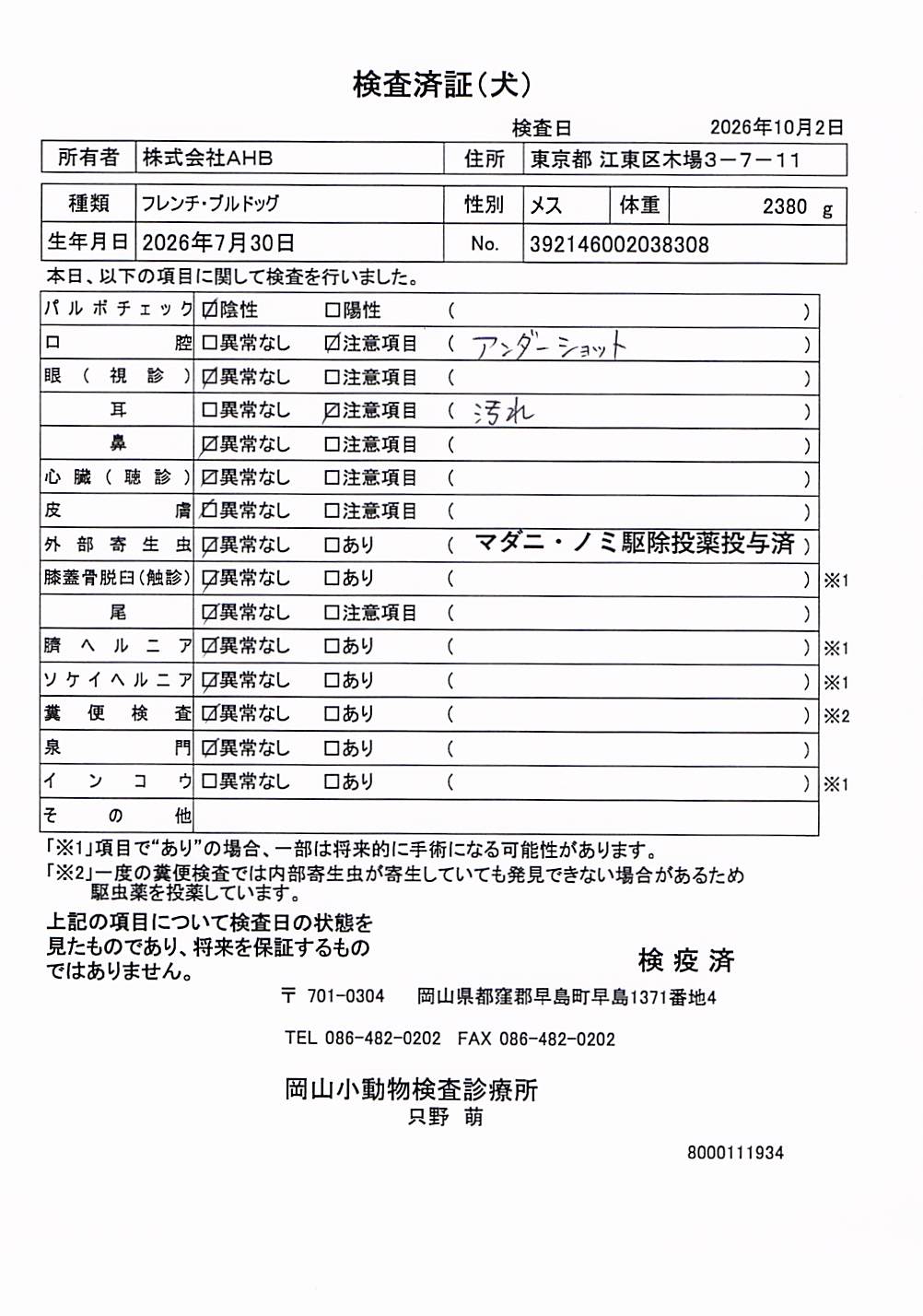 フレンチ・ブルドッグ