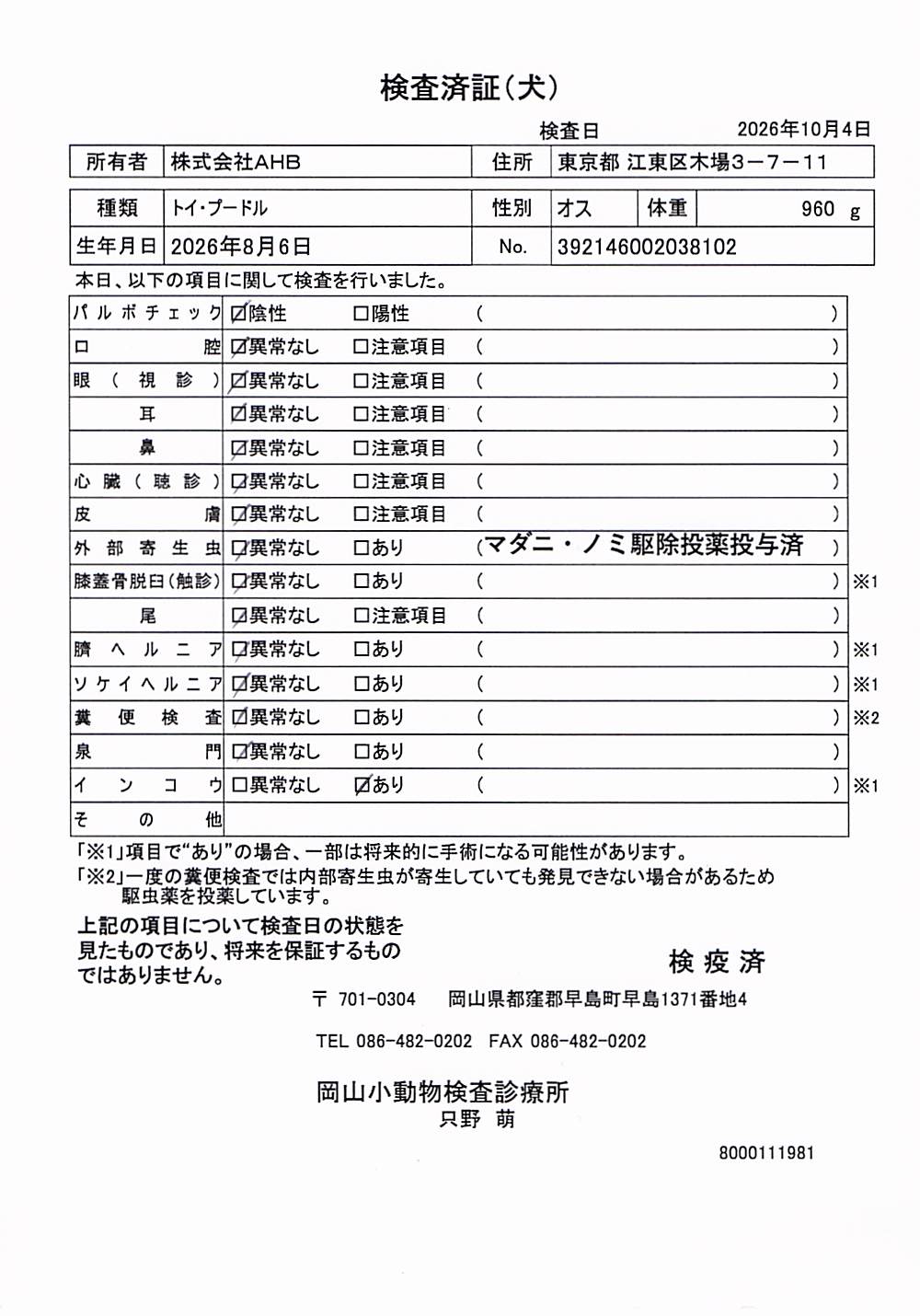 トイ・プードル