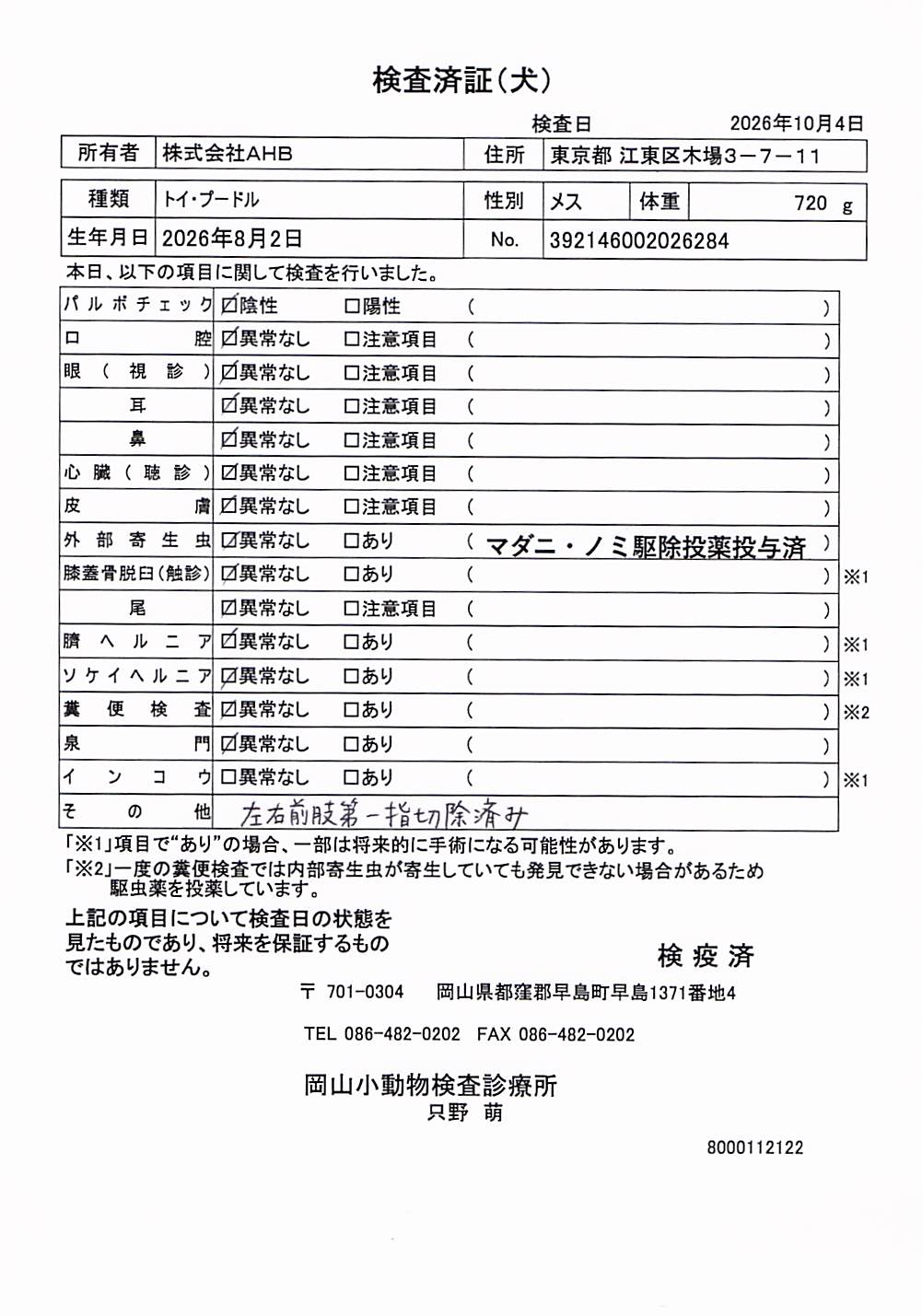 トイ・プードル