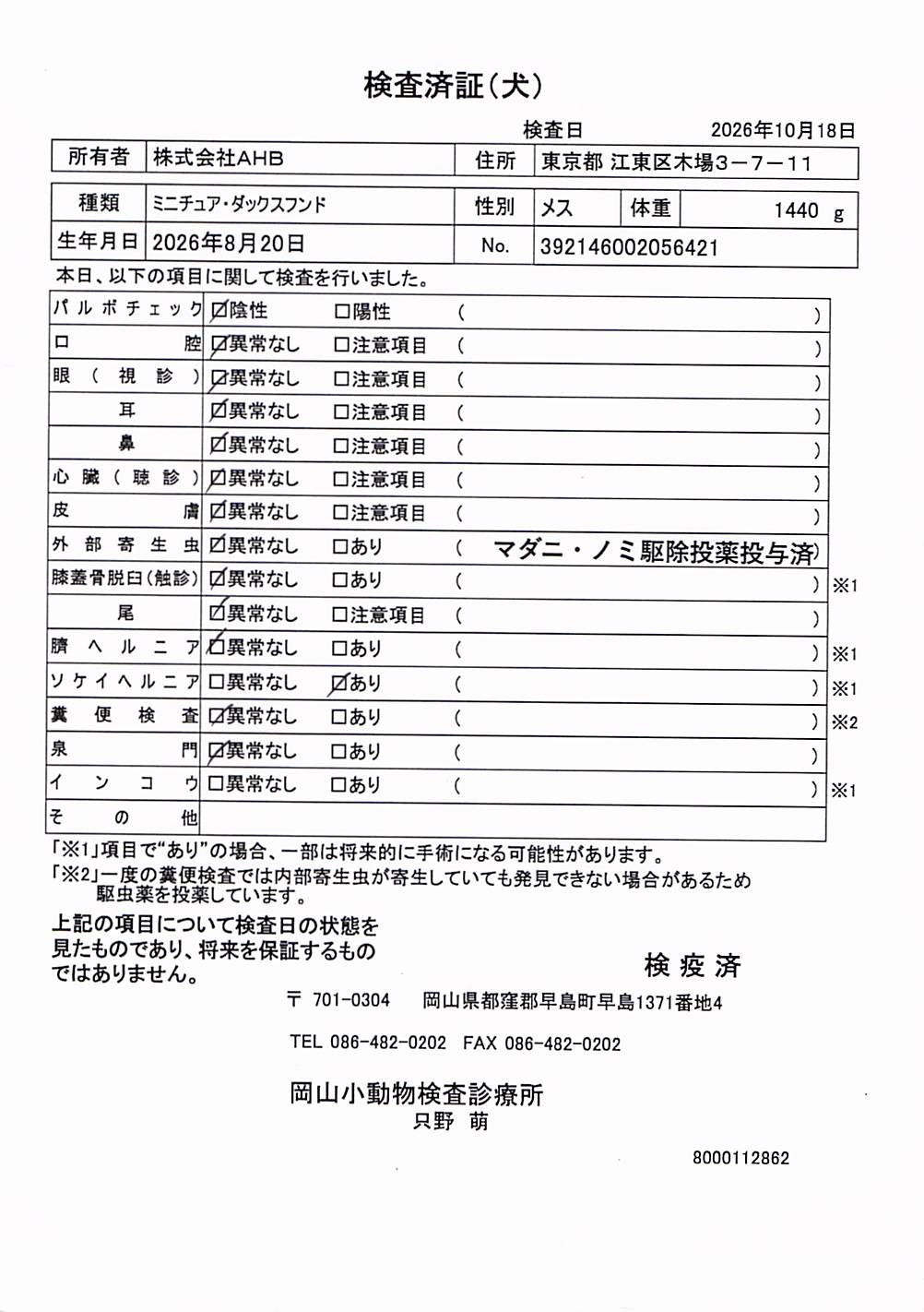 ミニチュア・ダックスフンド