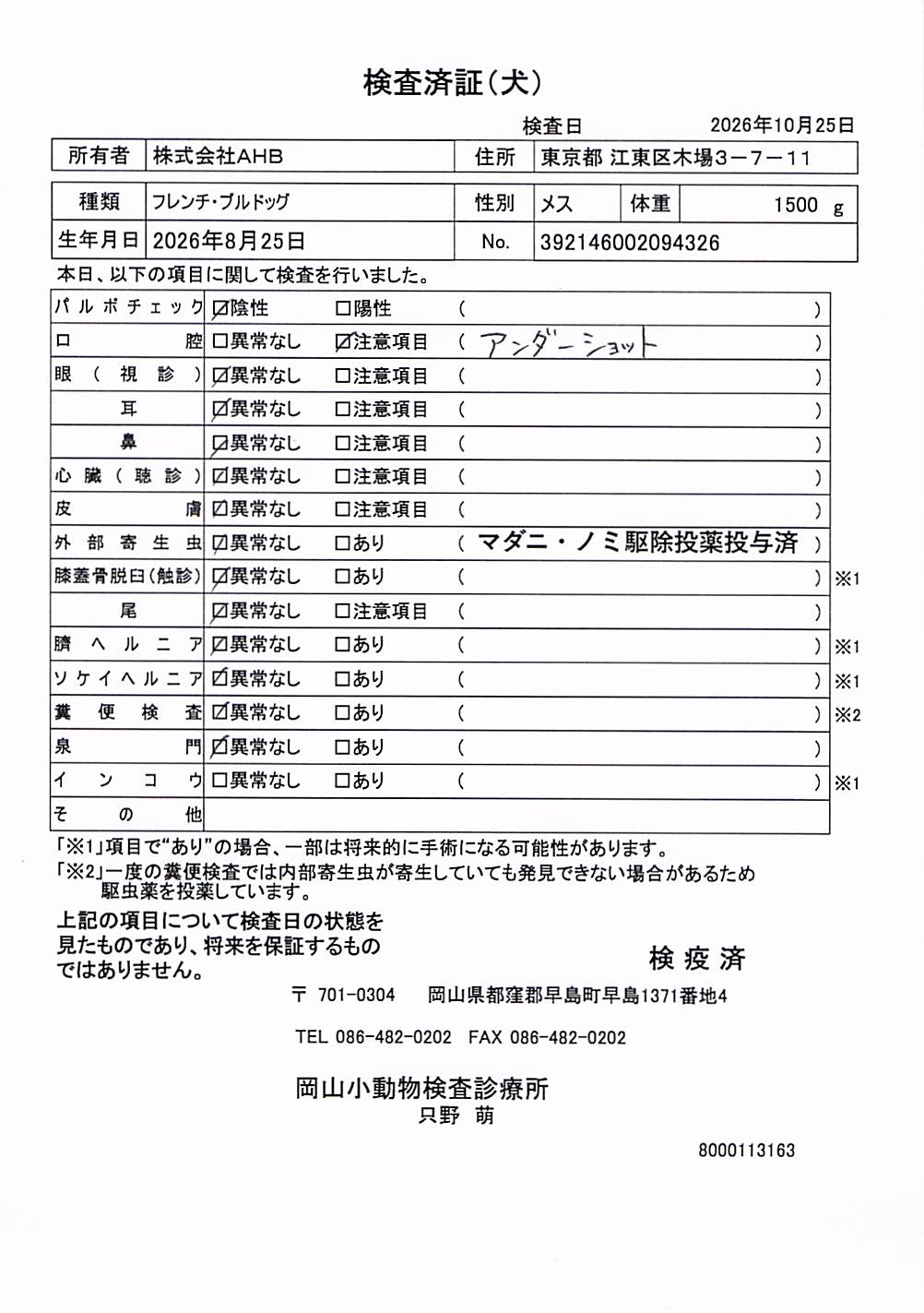 フレンチ・ブルドッグ
