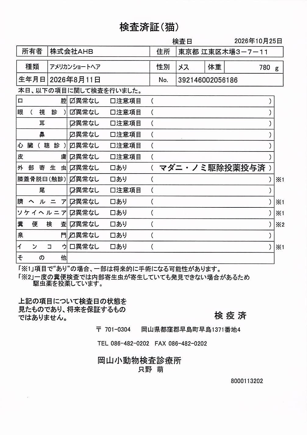 アメリカンショートヘア